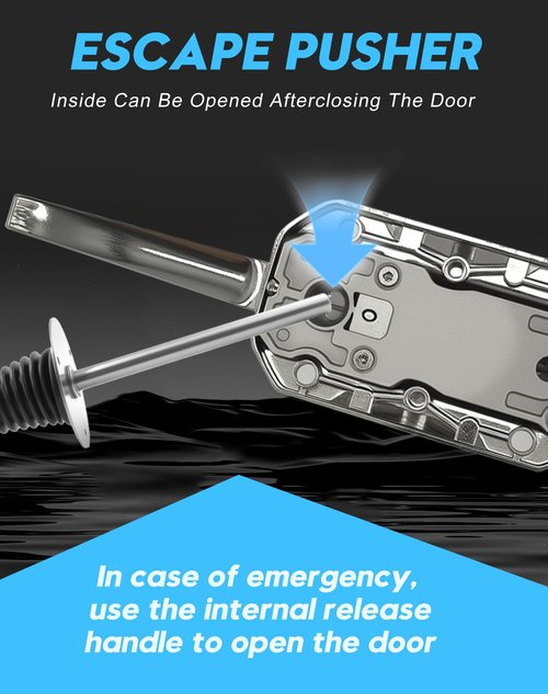 Zwwkkll Walk in Cooler Door Handle, Freezer Door Handle, Walk in Cooler Door Closer Complete Latch Kit,Coolers Radial Latch Offset -1/8 in to 1/4 in, 5.9" Solid Metal Interior Release Handle (Flush)