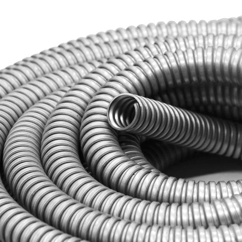 Qlvily 1/2 inch x 50ft Flexible Electrical Conduit, Iron Galvanized Access Line Conduit, for Manage and Protect Home and Industrial Wires