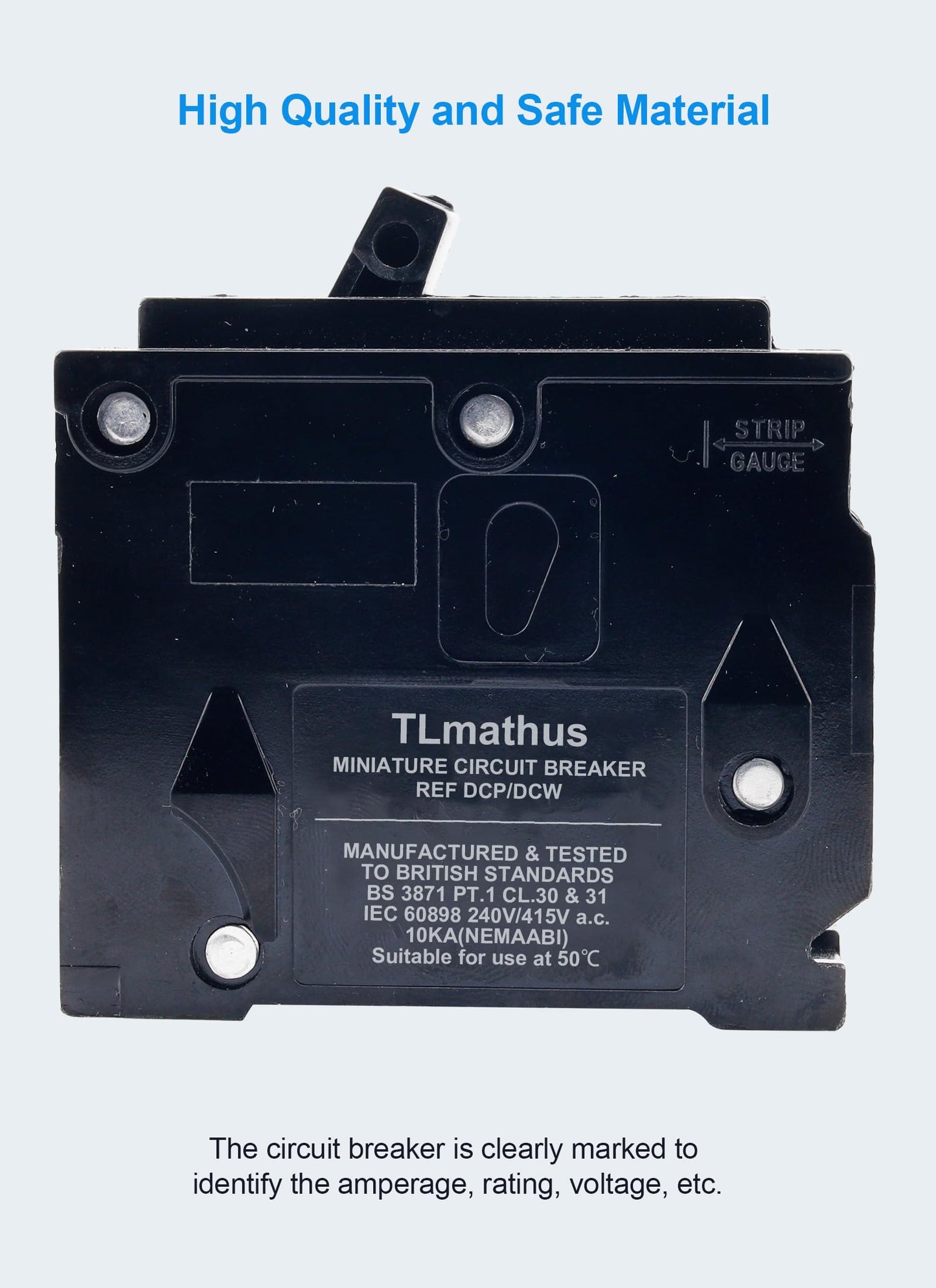 TLmathus 50 Amp 2 Pole Type QP Circuit Breaker Plug-in Mount Standard MCB Thermal Magnetic Protection, 10KA 120/240V, Compatible with Siemens PL and ES Series Load Centers(2P 50A)