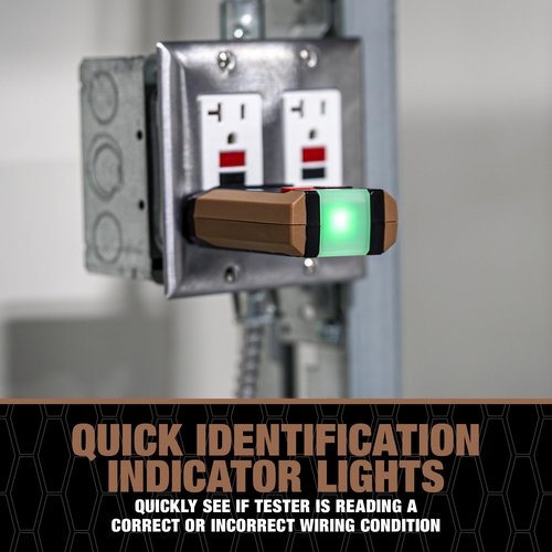 Southwire GFCI Receptacle Tester with LCD Display, 3 Prong, GFCI Tester, 40032S