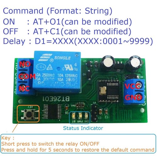 DC 12V iOS Android Bluetooth-Compatible BLE Relay 2.4G RF Remote Control IOT Module Command Customization Switch Board