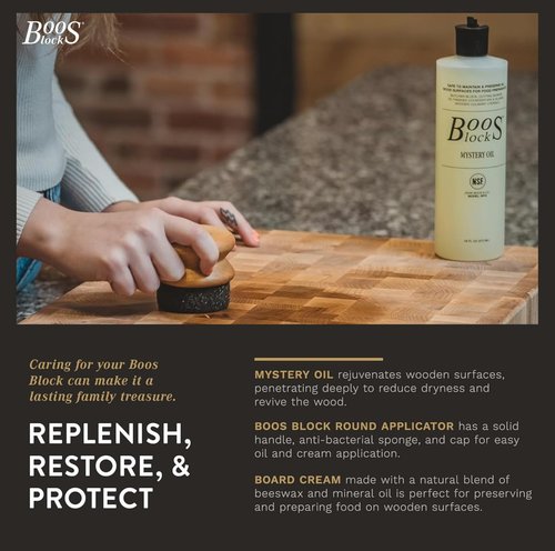John Boos MYSB Mystery Butcher Block Oil, 16 Ounce Bottle