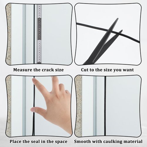 Backer Rod 16.4 Ft 1/8 Inch Foam Backer Rod Black Rubber Caulk Saver Concrete Expansion Joint Filler for Gaps and Joints