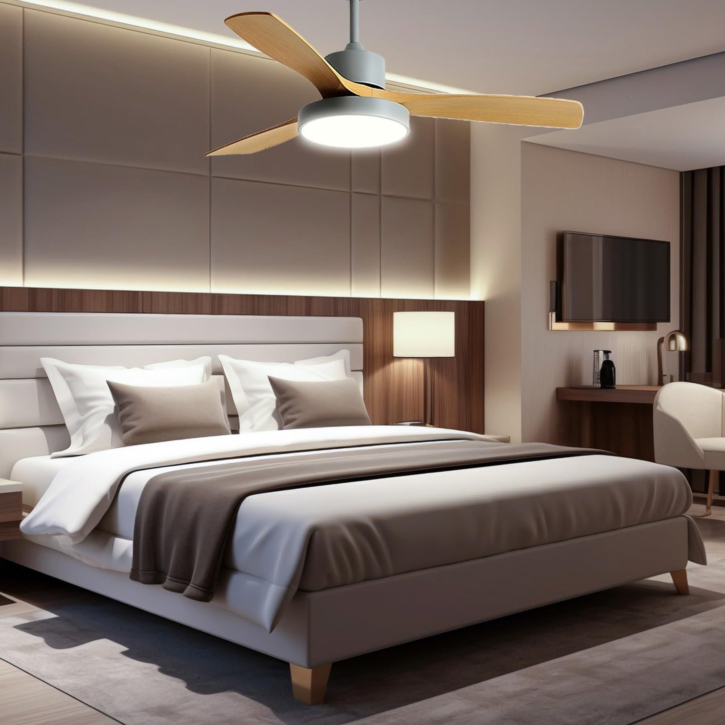 Lamptobe 4 Inch Ceiling Fan LED Light Replacement 2-Pack, 15W 5000K 1600LM Dimmable LED Ceiling Fan Light Retrofit Kits for Ceiling Light, 120V, CRI90