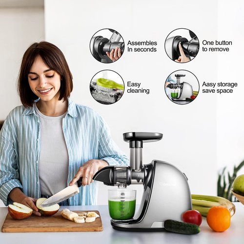 AMZCHEF Juicer End Cap, Slow Juicer Replacement Part, Compatible with AMZCHEF 1501 and 3001, Black