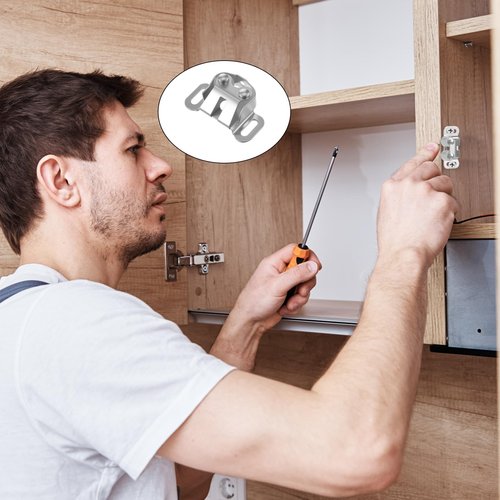 Qulkws Ball Catch for Top of Door, 10 Sets Mobile Home Cabinet Doors Catch, Roller Catchs for RV, Cabinet Latch, Closet Doors Latch for Drawer Screen Door Hardware Replacement