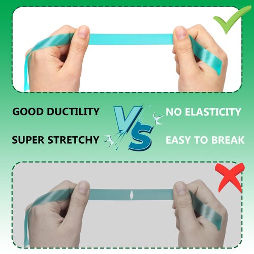 Generic Stretch Tie Tape Roll, 2 Pack Total 300 Feet 1/2"" Garden Tie Tape Thick Sturdy Garden Plant Ties Green Vinyl Plant Ribbon Gardening Tools Green Garden Roll for Indoor Outdoor Patio Plant Use