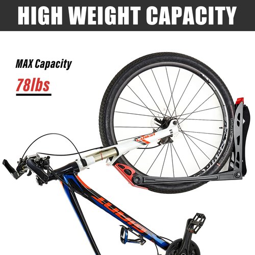 Wallmaster BIKEPAL Swivel Bike Rack, Wall Mounted Bike Storage System, Space Saving for Home and Garage, 4 Pack