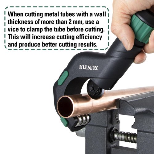XUNTUI Copper Pipe Cutter Tool Set 3/16"-2" OD, Tube Cutter for Copper,Brass,Aluminum&Stainless Steel, HVAC Metal Plumbing Tubing cutter Tool with Deburring Tools&Extra Blades