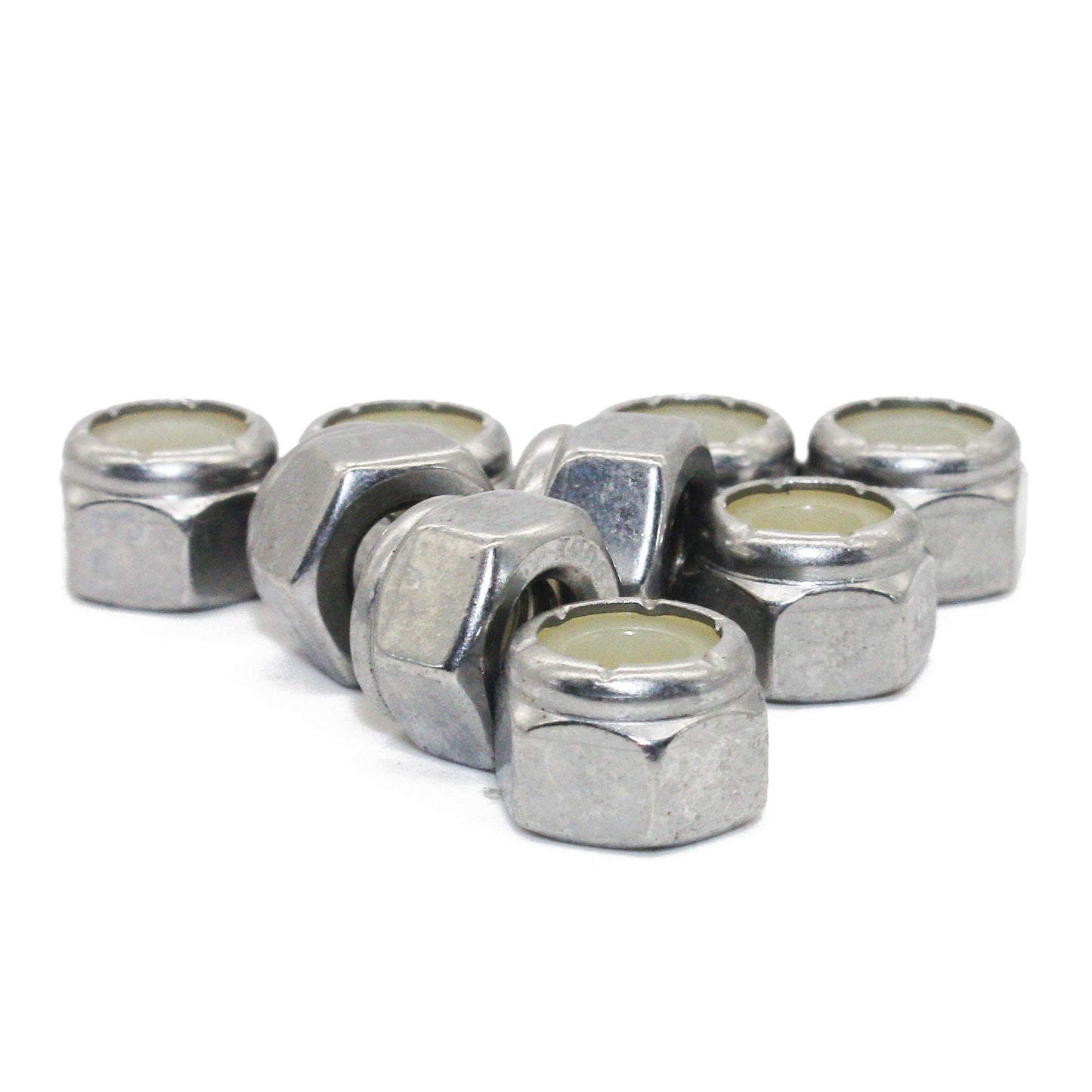 Quantity 50Pcs 1/4-20 Nylon Insert Hex Lock Nuts, 18-8 Stainless Steel /SUS304/, Plain Finish, by Fullerkreg