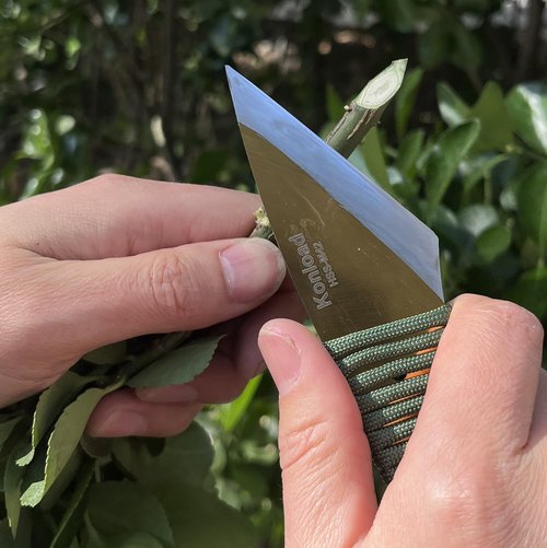 Konload Garden Knife Grafting Tools HSS-M42-HRC66-69 Full-Tang Handmade Grafting Knife for Budding Bonsai Tools