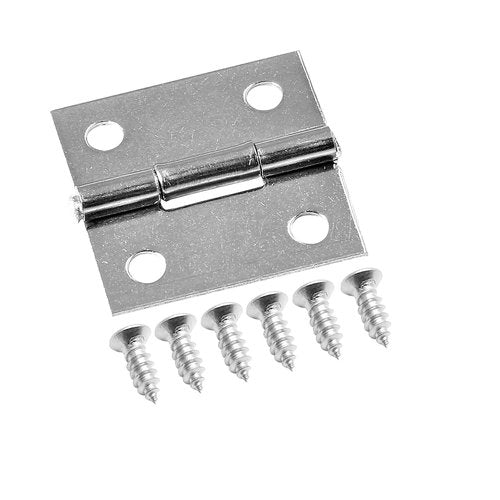 Piutouyar 6Pack Butt Hinge 1 Inch Mini 304 Stainless Steel Small Cabinet Folding Craft Hinges With Mounting Screws for Boxes Gate Drawer