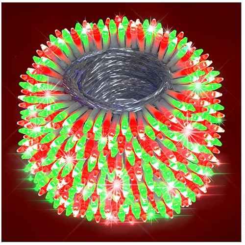 1500 LED 470FT Christmas String Lights Outdoor, 12 Pro Modes and Timer Memory & Brightness, Plug in Waterproof Clear Wire Twinkle Light for for Xmas Yard Tree Wedding Party Decor (Red & Green)