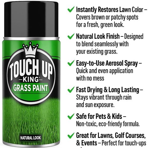 Grass Shrub & Landscaping Pristine Green Aerosol Spray Paint Can