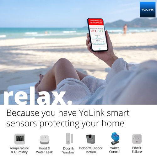 YoLink Hub, 1/4 Mile Super Long Range Smart Hub LoRa Enabled Smart Home Automation Bridge Home Security Monitoring System - Central Controller for YoLink Smart Home Devices - White