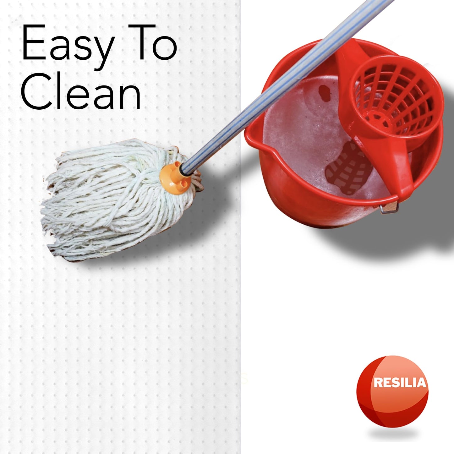 RESILIA Industrial Deep Pile Carpet Runner - Crosshatch Pattern Non Slip Carpet & Rug Protector Mat, Waterproof Clear Plastic Vinyl Floor Covering, 24 Inches Wide x 6 Feet Long, Made in The USA