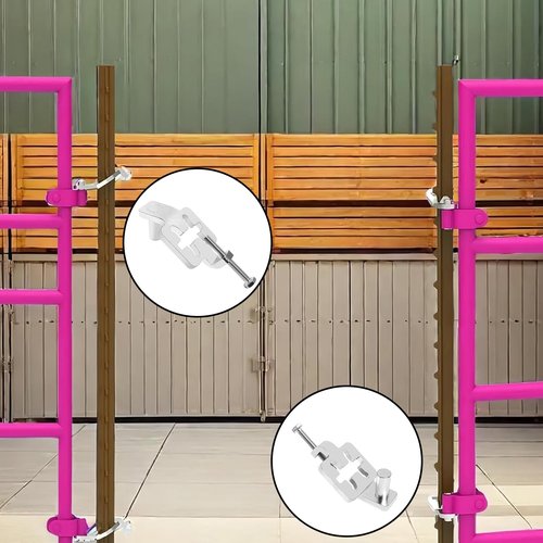 2 Pack T-Post Gate Hinge Pins Heavy Duty Steel, Easy to Install for Farm, Garden & Backyard Gates