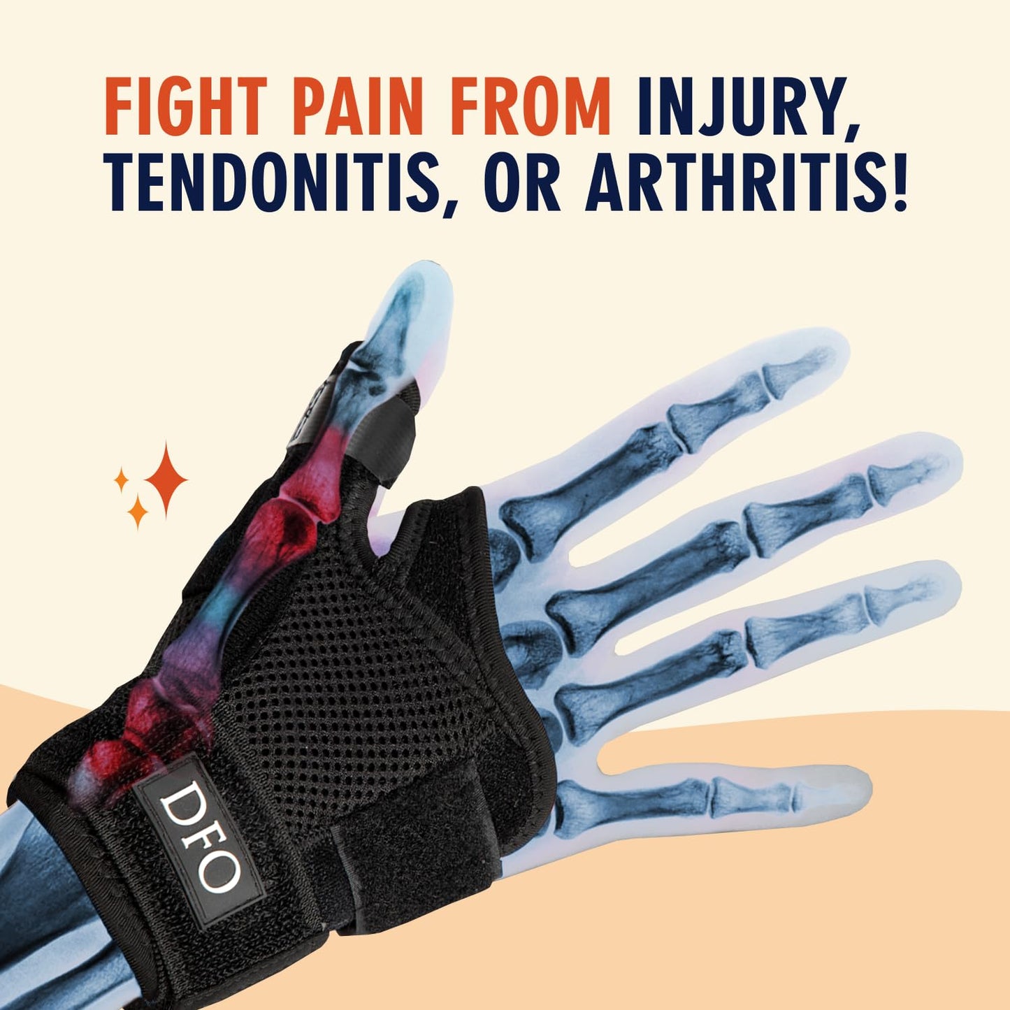 Dr. Frederick's Original Reversible Copper Infused Wrist Thumb Brace - 1 Brace - Spica Splint for De Quervain’s Tendonitis, Arthritis, CMC, Pain Relief - Left or Right Hand - Fits Men and Women