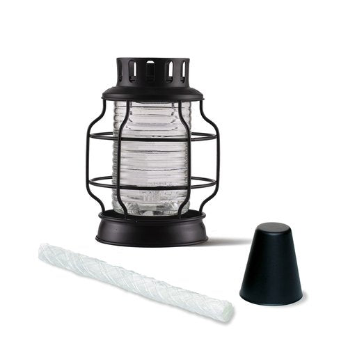 TIKI Tabletop Metal Torch Lanterns, 2-Pack – Stylish Outdoor Tabletop Torches for Patio, Garden & Backyard, Decorative Torch with Fiberglass Wick & Snuffer, Black