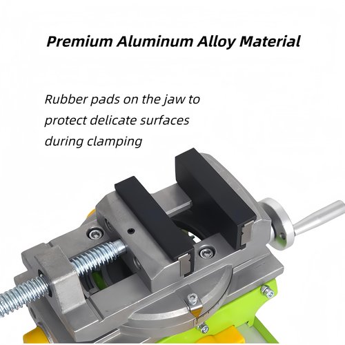 Cross Slide Drill Press Vise, 2-Way X- Y- Benchtop Drill Press Clamp, Portable Table Drill Press Vise with 90° Rotary Table for Drilling Milling Machine