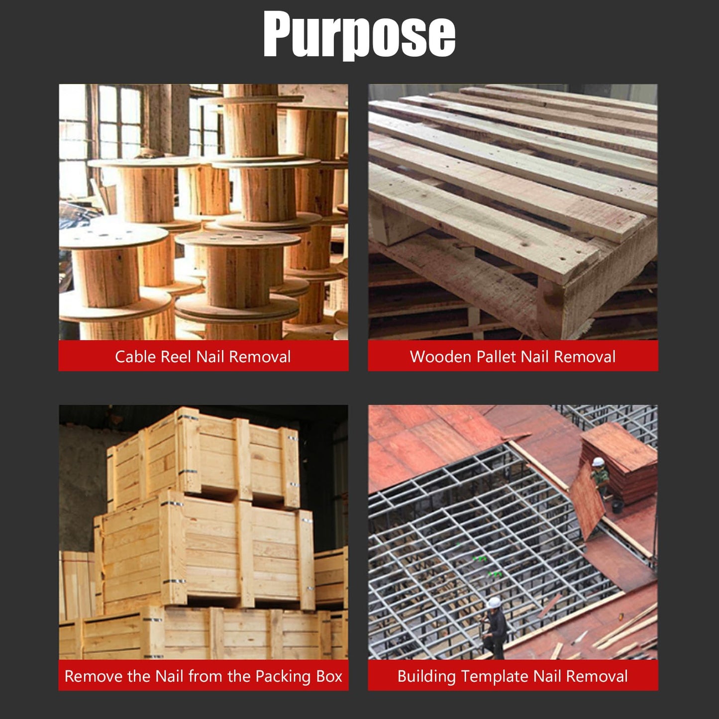 Pneumatic Nail Remover Siding Removal Tool Powerful Heavy Duty Air Powered Denailer Tool for Wood Recycling Disassembly Demolition NP-50 0.4-0.7MPa