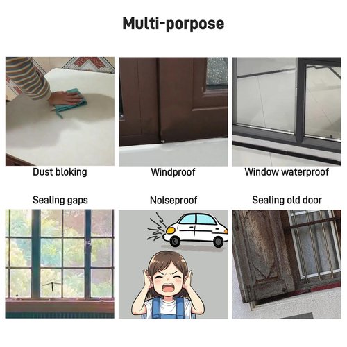 PinkCross Transparent Window Weather Sealing Tape, 2 Inch x 33 FT Weather Stripping Residue-Free Clear Windows Insulation Tape, Clear Watherproof Seal, AC, Doors - Heavy Duty Adhesive (Winter Ready)