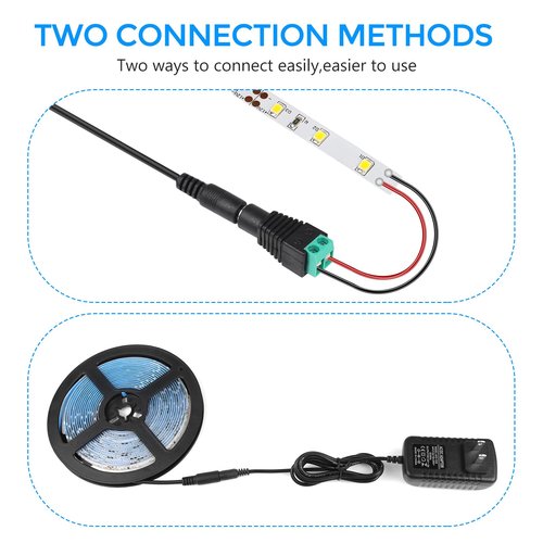 LightingWill 12V Power Supply, 24W Power Adapter, 110V AC to 12V 2A DC Converter, Wall Plug Transformer for 12 V Devices with 5.5/2.1mm DC Connector