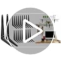 Janyang 20 Pack Heavy Duty 12-Inch Black Iron Shelf Brackets for Wooden Shelves