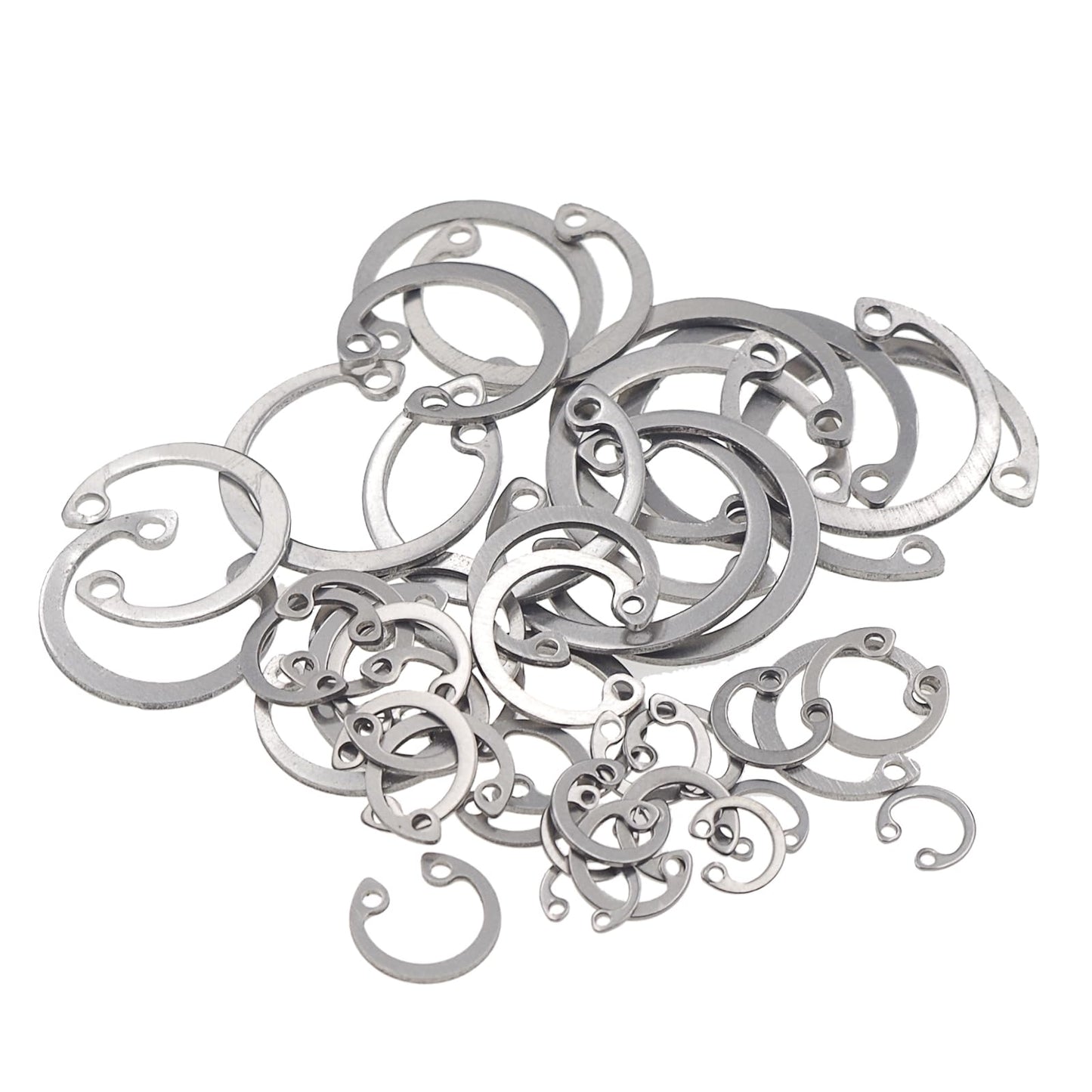 HVAZI 200pcs Metric 304 Stainless Steel Internal Snap Ring Assortment Kit 10 Kinds