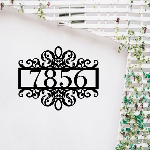 Personalized Home Address Numbers Metal Sign,Custom Street Address Front Door Plaque,Customizied Last Name Sign for Housewarming Gifts,Wall Hanging for Home Decor Apartment Farmhouse Mailbox