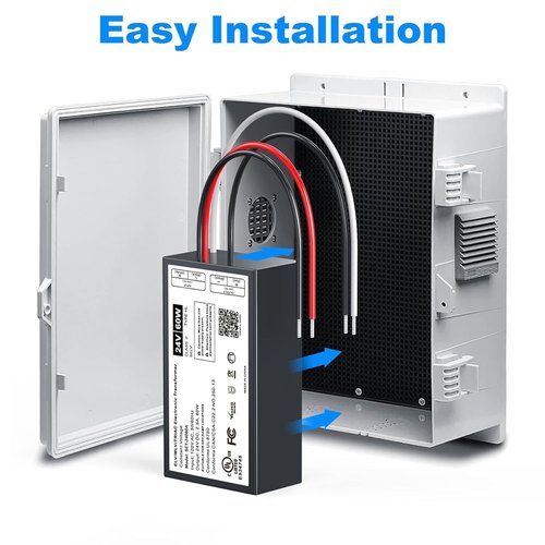 60W Dimmable LED Driver 24V, Triac/ELV/MLV AC to DC Compatible with Lutron& Leviton Dimmer, Dimmable LED Power Supply 60W 24V Class2 Transformer for LED Strip Light, Low Voltage Lighting Project