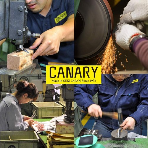 CANARY Cardboard Cutter with Sheath, 7.5" Safe Box Opener/Box Cutter Tool [Non-Stick Coated Blade], Serrated Japanese Stainless Steel Blade, Made in Japan