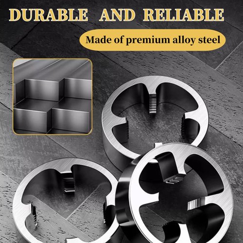 Internal and External PVC Pipe Threader Kit,Integrated Internal & External Pipe Threading Tool,Resuable Plastic Pipe Threader for Drill with 3 Dies, 1/2", 3/4", 1" (Internal+ External)