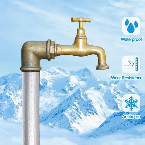 Okllen 12 Pcs Foam Pipe Insulation Wrap, Self-Adhesive Wrap Foam Tube with Aluminum Foil for Outdoor Pipes, Spigot, Water Heater, Sprinkler & Irrigation Freeze Protection (1.3 Ft x 0.8 Inch)