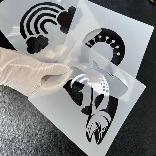MAGJUCHE Spider Web Stencil 6 Inches, Reusable Stencil for Painting DIY Crafts Decor