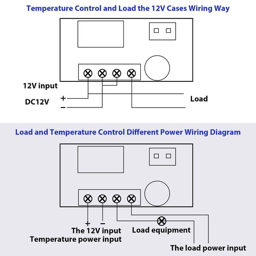 12V Electronic Temperature Controller Programmable -50 to 110 Degree Celsius Heating/Cooling Thermostat Control Switch Module NTC Waterproof Sensor Probe Dual Color LED Display Monitor (2 Pieces)