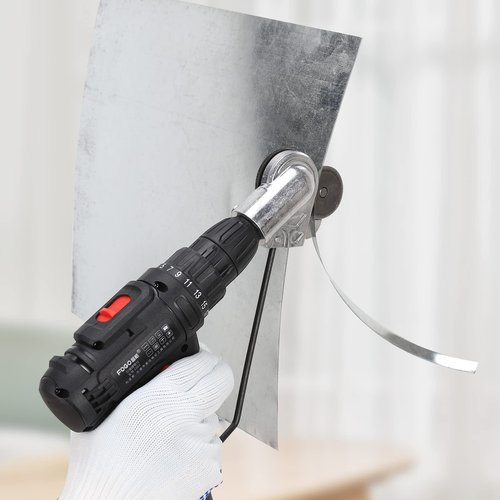 Upgraded Electric Drill Plate Cutter, New Metal Nibbler Drill Cutter Attachment/Adapter, DIY Metal Drill Attachment, Sheet Metal Knife for Cutting Iron, White Sheet, Steel,Copper, Aluminum