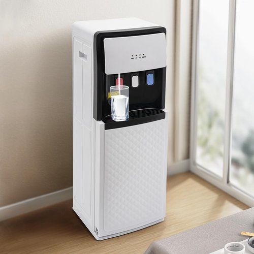 Bottom Loading Water Dispenser 5 Gallon, Hot & Cold Water Cooler 3 Temperature Settings Hot, Cold&Room, Standing Water Dispenser for Home, Office, Kitchens, Apartments, Living Rooms (White)