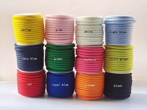 1/4 Inch Polyester Cord 10 Yards Lightweight Rope for Craft (2712 Yellow)