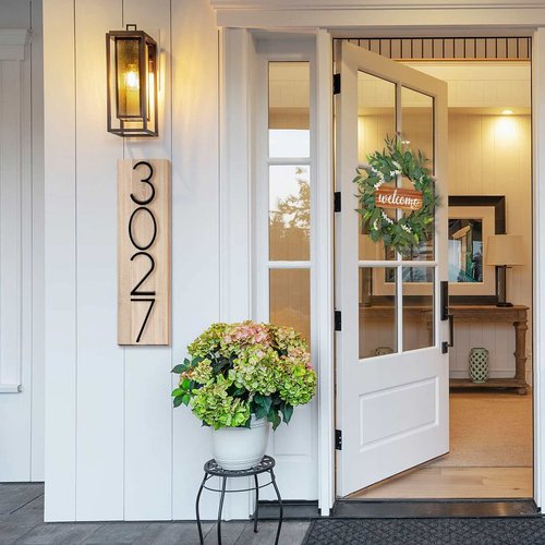 5" Metal Floating House Numbers,Ranslen Black Zinc Alloy Solid Modern House Address Number,Anti-Rust House Numbers Decorative Address Sign for Door Garden Mailbox with Nail Kit,Coated Black,Letter(B)