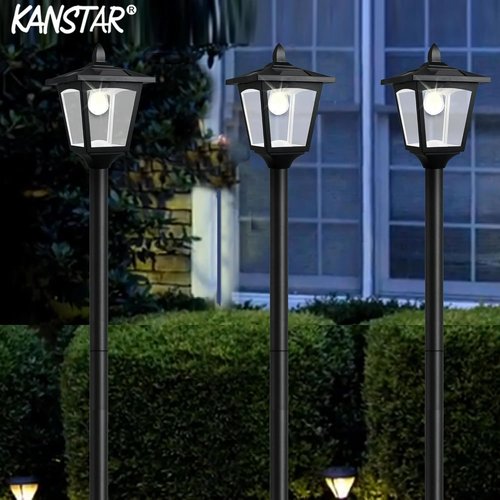 67" Solar Lamp Post Lights Outdoor, Waterproof LED Yard Lights with Auto On/Off, Dusk to Dawn Sensor, Adjustable Height, for Lawn, Walkway, Driveway, Garden, Patio Decoration