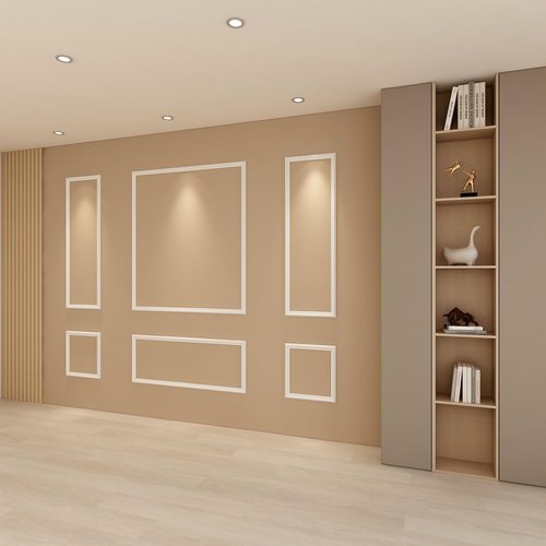 NOTASA Peel and Stick Wall Molding Kit, Accent Wall Panels for Interior Wall Decor with Double-Sided Tape, 3 Set Pre-Cut PS Wainscoting Panels (50 * 40 in)