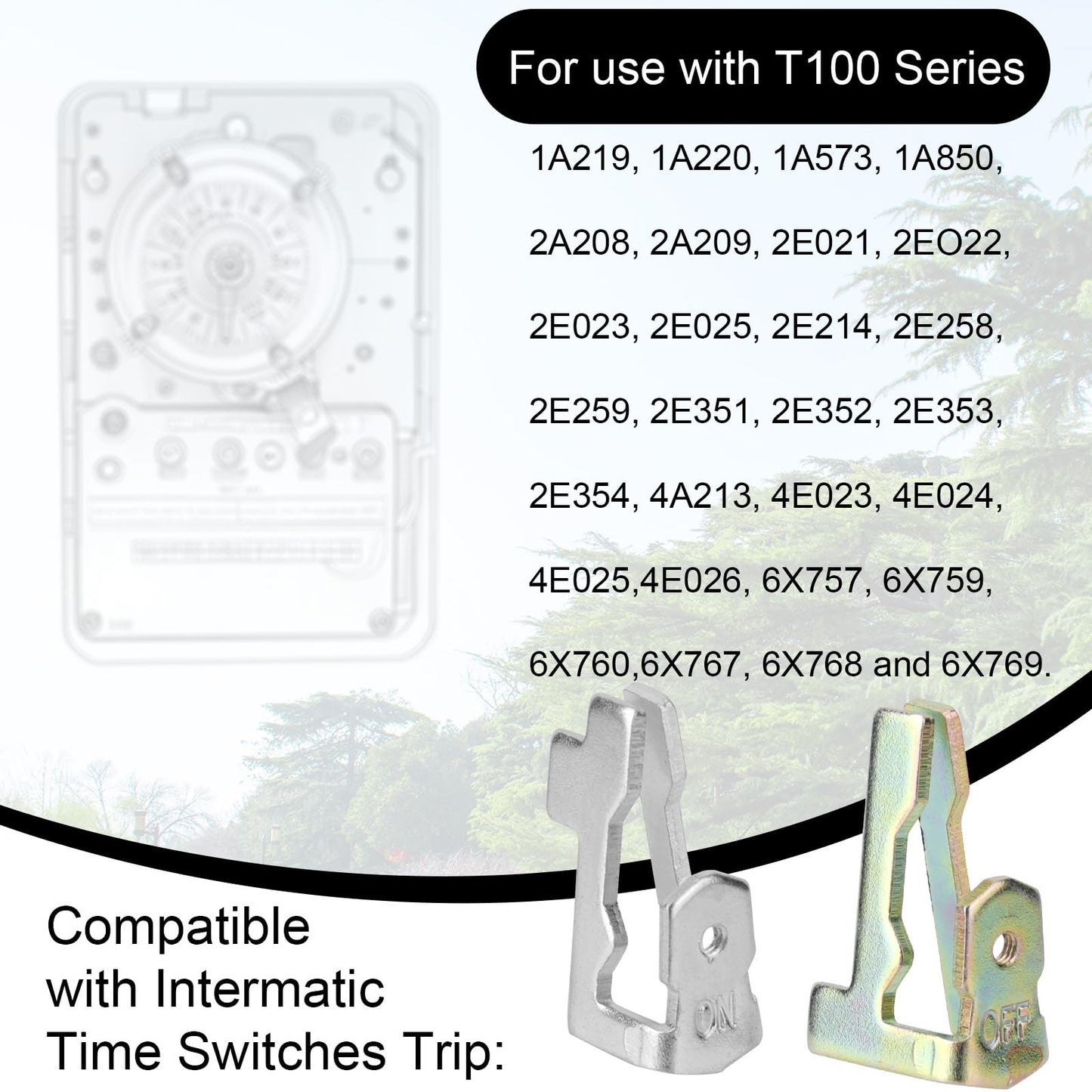 8pcs 156T1978A Time Switch Replacement Trippers Kit, Pool Timer On Off Clips with Copper Nails Compatible with Intermatic T100 Series Clock Dial Trippers Timers