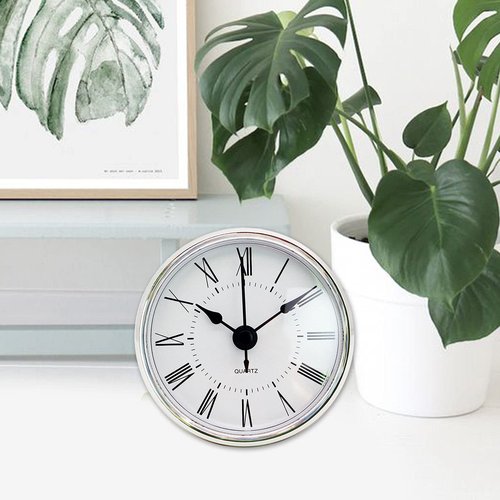 VXKAJESAE Quartz Clock Insert Roman Numbers Round DIY Quartz Movement Repair 70 mm Silent Classic Clock Mechanism Parts Decorative Bell Head for School Office Product Statistics Code -1051