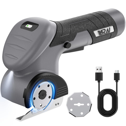 2026 Cordless Electric Scissors, Fast Charging Rechargeable Cardboard Cutter with Replaceable Blades and Long-Lasting Battery, Effortless Cutting for Cloth, Fabric, Plastic & Leather