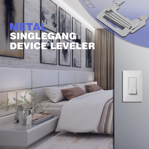 Outlet Spacer,Flush Fit Device Leveling Plates For Wall Outlet Repair And Loose Electric outlets Fix,Self-Leveling Electrical Socket Extenders for Electrical Box and Switches