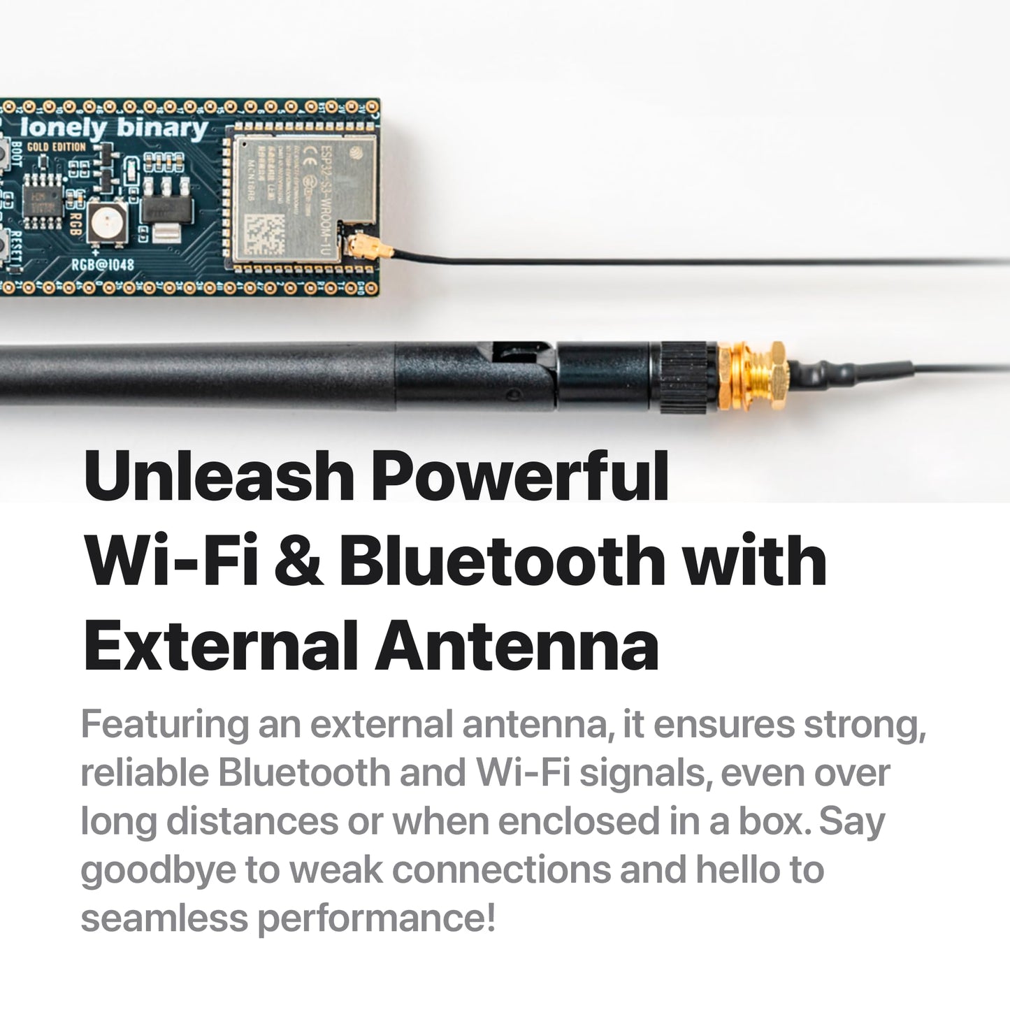 Lonely Binary ESP32-S3 N16R8 Gold Edition 16MB IPEX Antenna for Arduino IDE