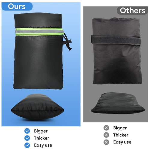 MIXC Outdoor Faucet Cover for Winter - 4 Packs 7.09''W x 10.24''H Water Socks Freeze Protection Pipe Insulation Reusable Waterproof Insulated Spigot Backflow Cover