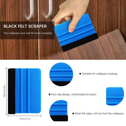 Heroad Wallpaper Smoothing Tool Kit for Applying Peel and Stick Wallpaper, Contact Paper, Shelf Liners, Vinyl, Backsplash, Bathroom, Window Film, Countertops