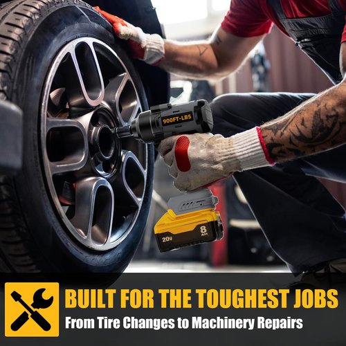 Neareen 900Ft-lbs(1200N.m) Cordless Impact Wrench 1/2” Brushless, Compatible with DeWAL 20V MAX Batteries, 3-Speed High Torque, Constant Torque Technology, Tool Only-Battery and Charger Not Included